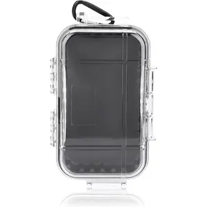 Waterproof Storage Case, Outdoor Sports Survival Equipment Sealed Box Dustproof Pressure Proof Dry Boxes for EDC Tools, Phone, Keys(Clear)