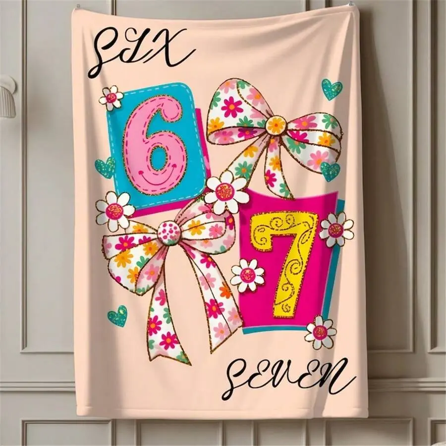 Fun And Colorful 6 Or 7 Butterfly Knot Blankets, Cute Expression Throw Pillows, Brightly Colored Minimalist Decorations, Humorous Gifts For Valentine's Day
