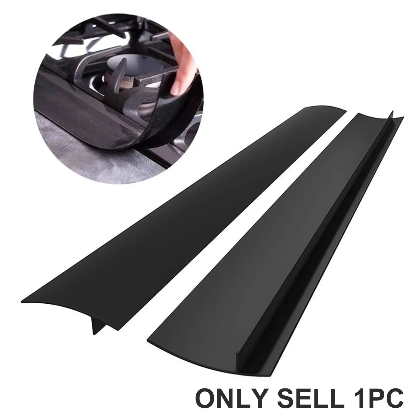 High Temperature Resistant Silicone Sealing Strip, Adjustable Size Kitchen Stove Gap Filler, Waterproof Sealant for Oven and Cooktop
