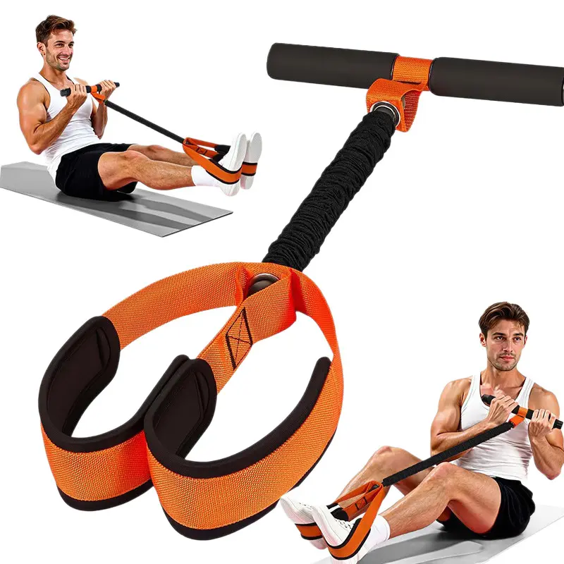 Pedal resistance trainer, multifunctional home fitness equipment, Workout Equipment for leg and abdominal muscle training, elastic rope foot pedal resistance trainer