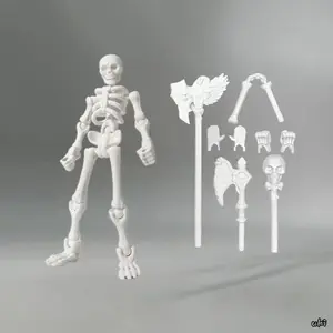 Poseable Skeleton Figure Statue - DIY Building Kit for Creativity & Stress Relief!