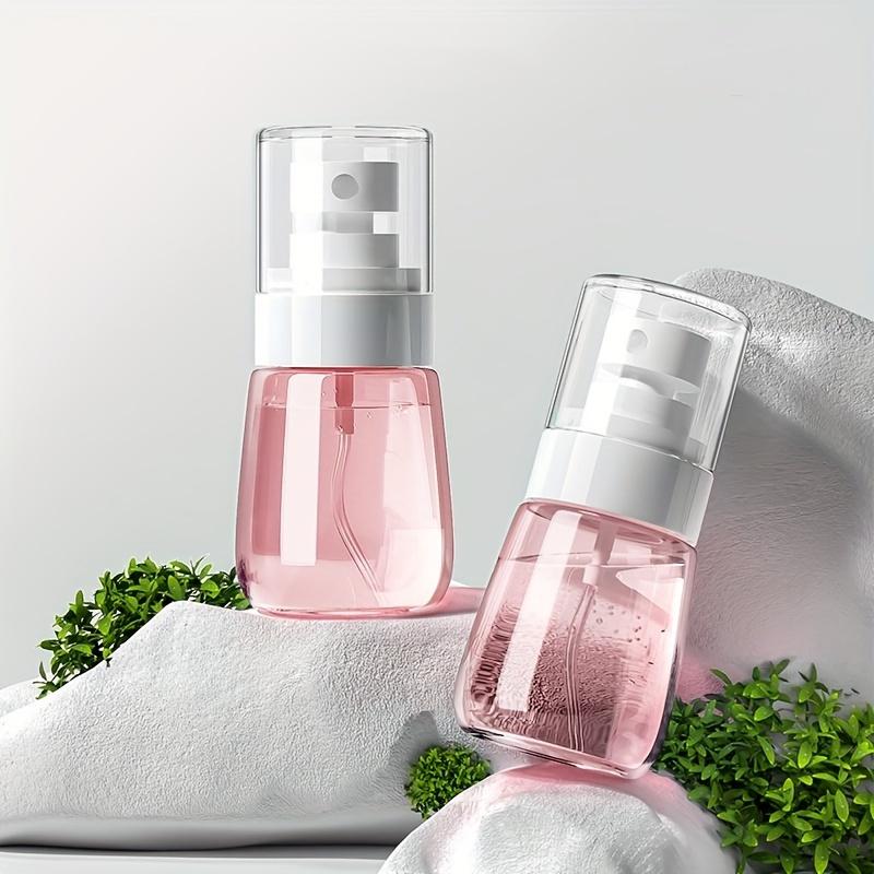 1Pc Portable Fine Mist Spray Bottles - 2.03oz/1.01oz Travel Size, Hypoallergenic Clear Perfume & Lotion Dispenser with Pump, Facial Tools