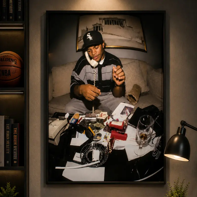 Eazy-E Wall Art Poster, 90s Hip Hop Canvas Print, Music Fan Gift, Bedroom Decor, Rap Wall Art, Hip Hop Room Decor, Music Room Wall Art