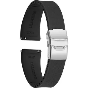 Quick Release Waterproof FKM Silicone Sport Replacement Watch Band Strap for Men, Available in 20mm and 22mm