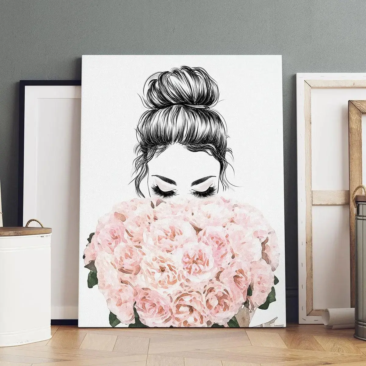 Single Unframed Canvas Wall Art, Modern Minimalist Design, Perfect for Bedroom, Home Office, Church, Creates Cozy Atmosphere
