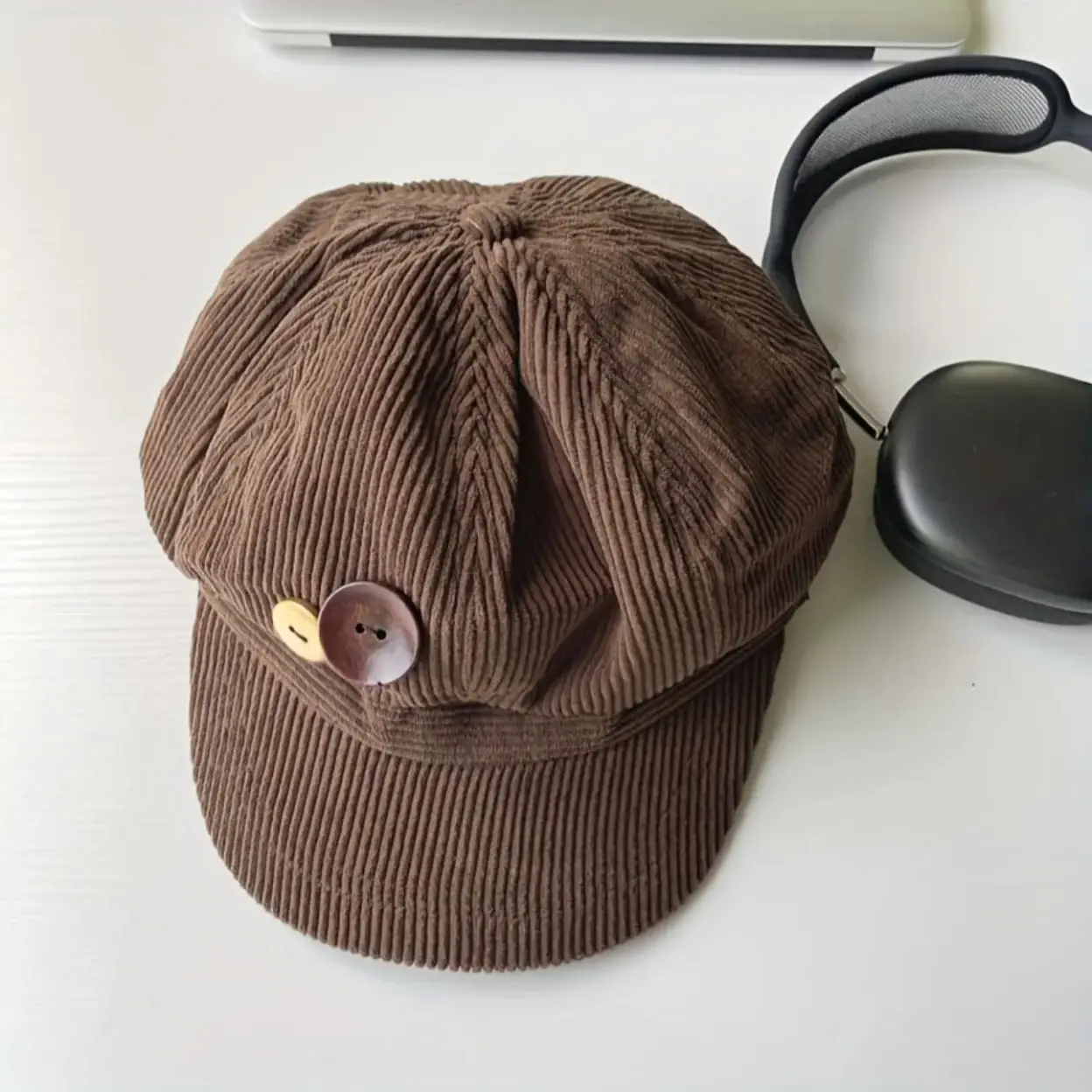 2026 NEW Unisex Vintage Octagonal Beret, Japanese Style Button-Top Flannel Baker Boy Newsboy Cap, Soft Lightweight Comfort Artist Hat Ideal For Fall Streetwear Travel Photoshoot Outfits