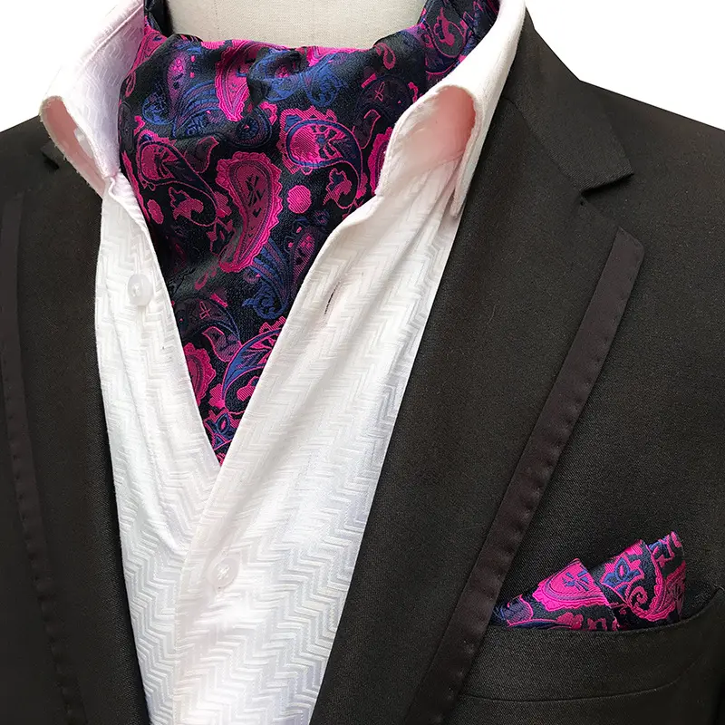 Elegant Men Mulberry Silk Scarf Collection Authentic Silk Printed Neck Tie and Pocket Square Set for Professional Business Commuting Formal and Smart Casual Outfits