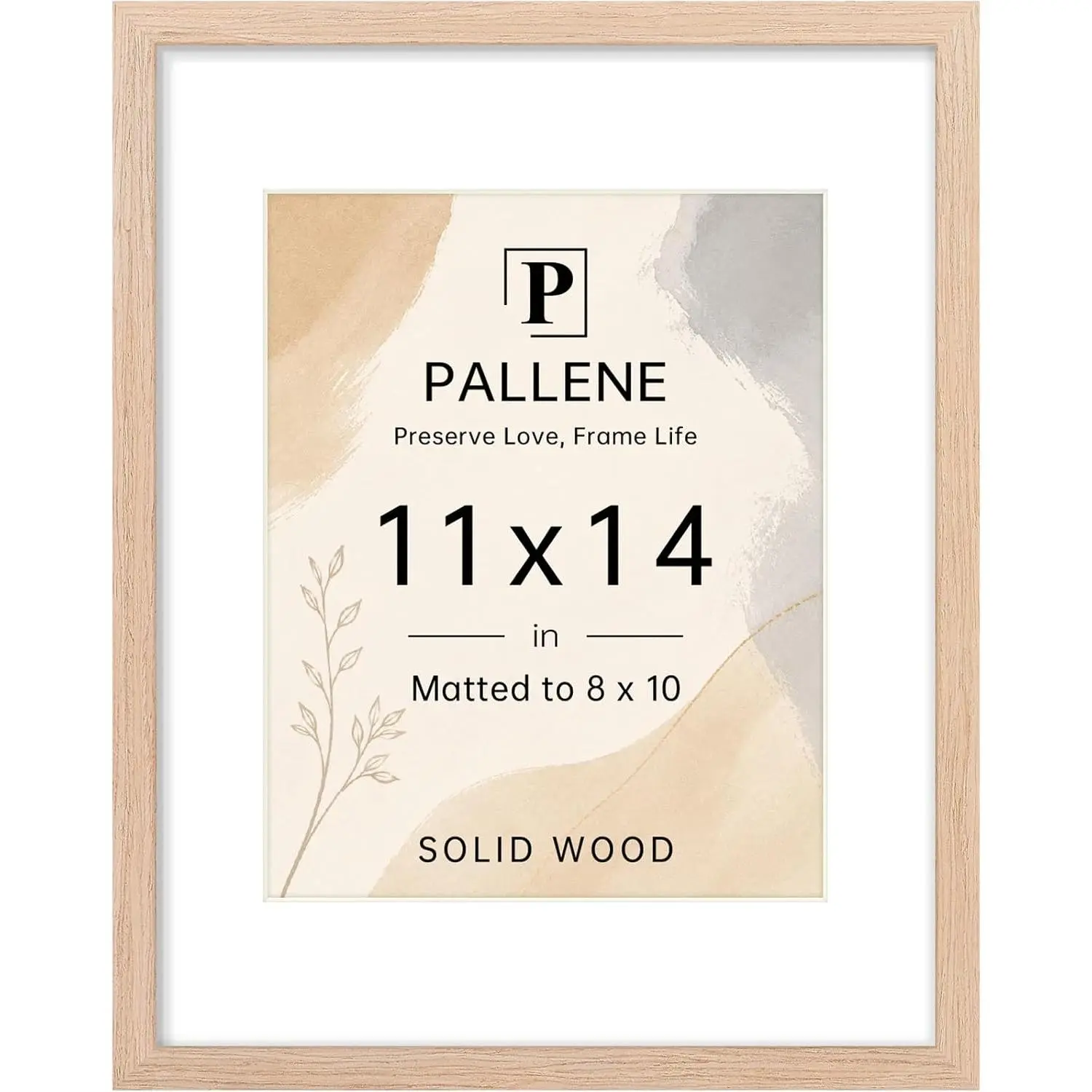 11x14 Wooden Photo Frame, Solid Wood Construction, Natural Finish for Wall Hanging