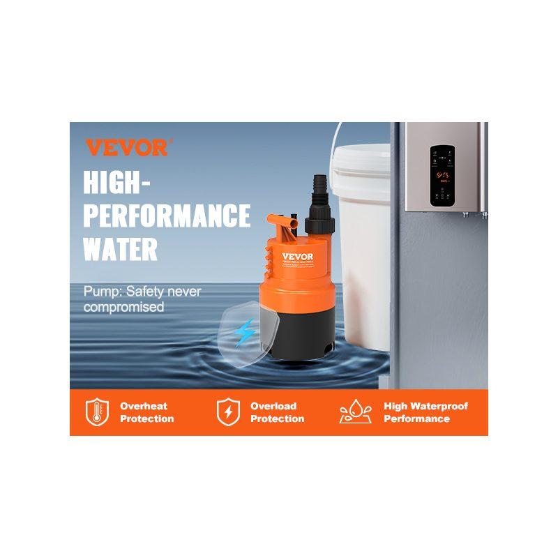 VEVOR Tankless Water Heater Flushing Kit, Includes Efficient Pump 5 Gallon Pail 2 Hoses Descaling Powder, Wrench and Adapter for Quick Install Easy to Start, Water Heater Flush Kit