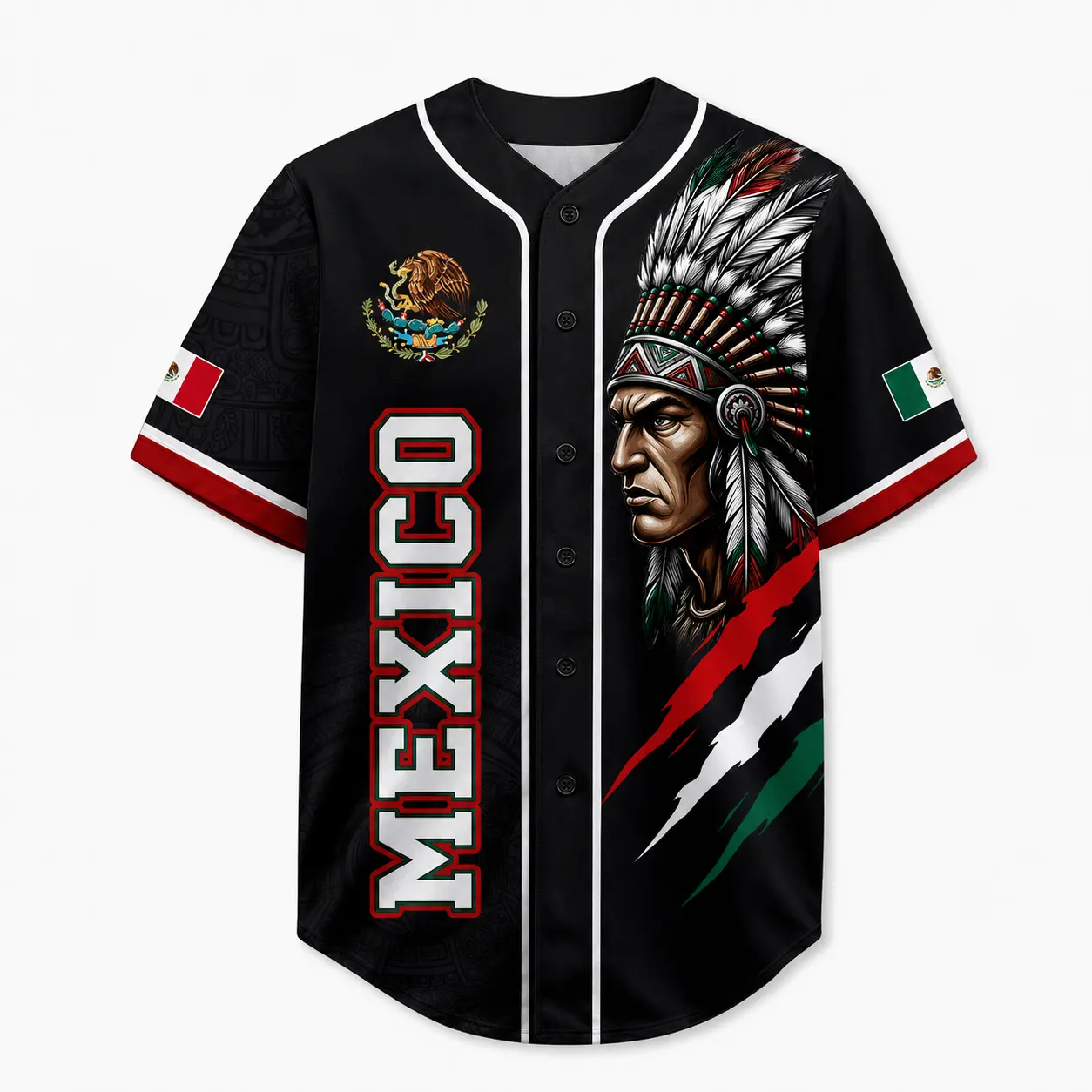Mexico Baseball Jersey,Aztec Football Shirt,mexican dad gift,sporty geometric design,sport clothing,summer fits,trendy casual loose fit,vintage shirts,graphic top,button top,football enthusiast,gym clothes men,5 sense gifts for him,y2k clothing,shopping