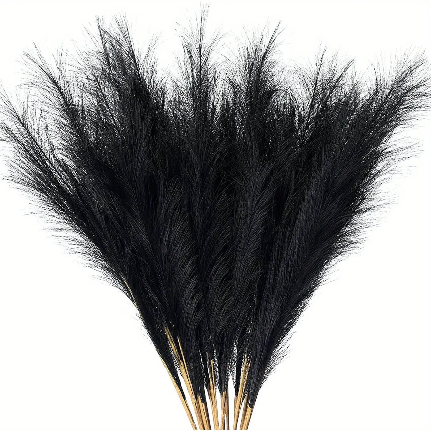 12-Piece Vintage Artificial Decorative Reed Grass Set, Decorative Fake Plants, House Plants Decor, Bohemian Style Vase Filler, Home & Kitchen Decor Ornaments Fabric Reed Stems, Wedding Decoration, Vintage Aesthetic