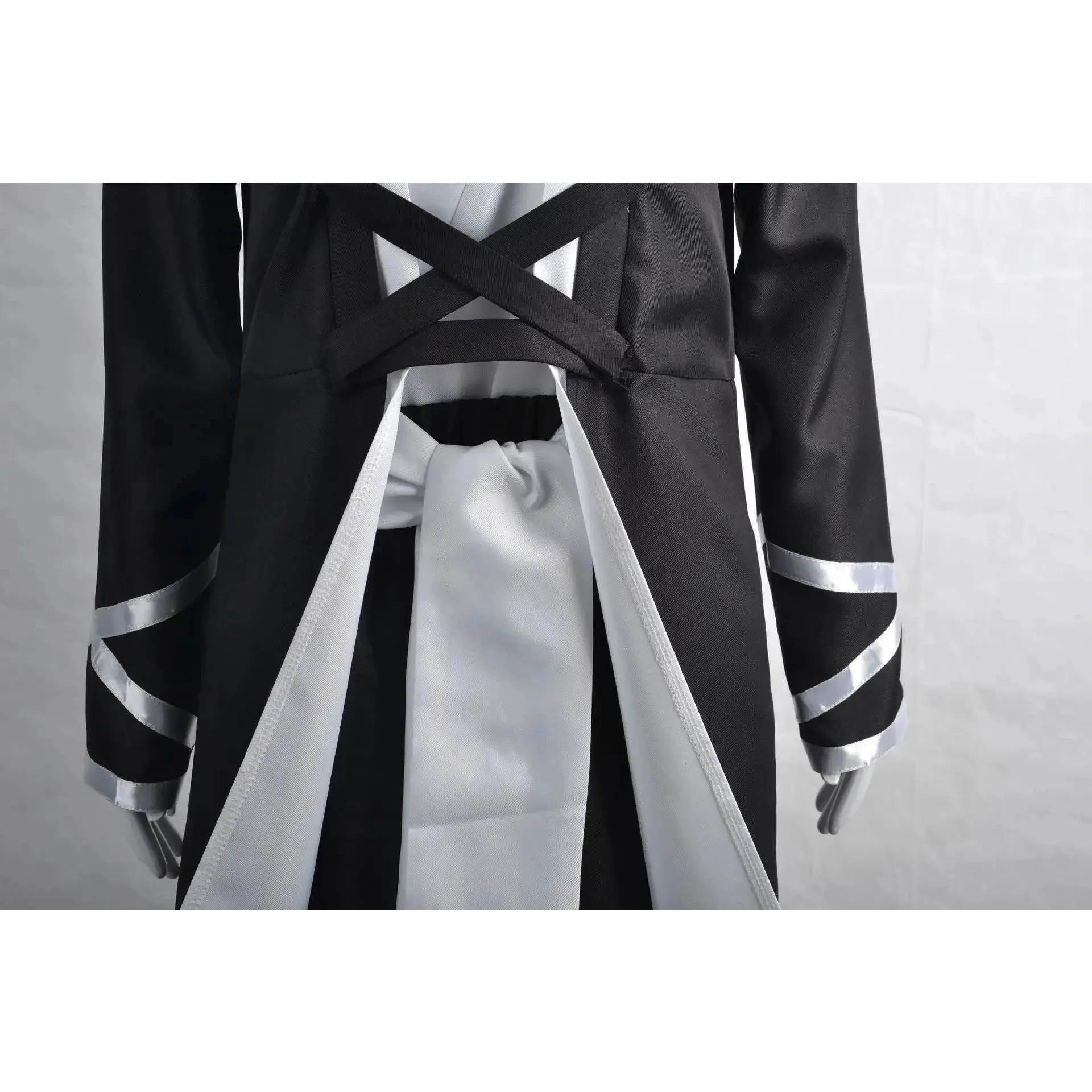 Anime BLEACH Kurosaki Ichigo Cosplay Costume Japanese Manga Cosplay Black and White Outfit Halloween Role Play Uniform for Men