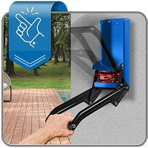 Can Crushers for Recycling - 16 oz Heavy Duty Aluminum Can Crusher Wall Mounted - Soda and Beer Can Smasher for Recycling with Bottle Opener - For 12 and 16 oz Cans - Easy to Install, Blue -