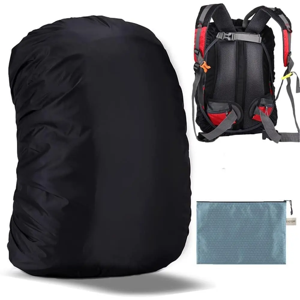 Waterproof Backpack Cover with Anti-Slip Buckle Strap, 15-80L for Camping, Outdoor Cycling, Commuting, Hiking, Polyester