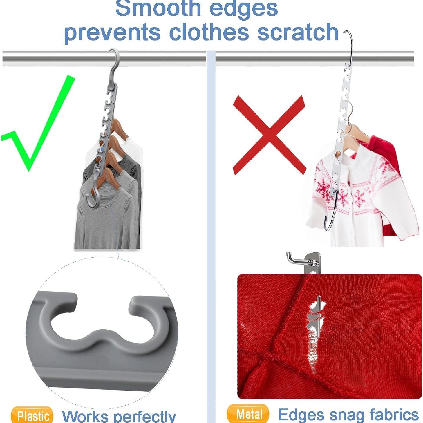 5/10/20Pcs Rotatable Clothes Hanger, Foldable Clothes Hanger With Hook, Space Saving Hanging Clothes Hanger For Dormitory, Home Organizer, Summer for Gift 5/10/20Pcs Rotatable Clothes Hanger, Foldable Clothes Hanger With Hook, Space Saving Hanging Clothes Hanger For Dormitory, Home Organizer, Summer for Gift
