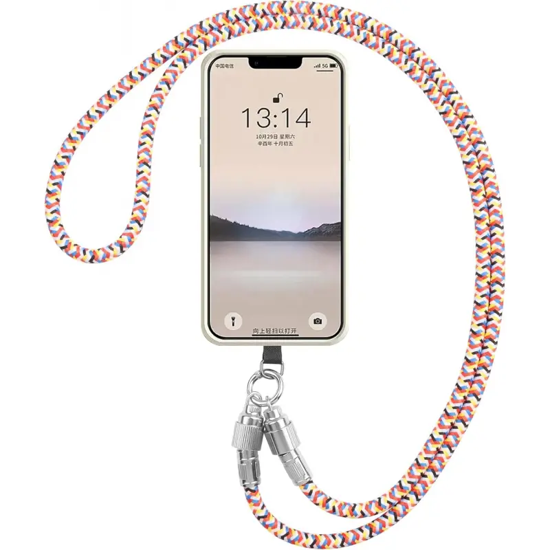 Portable Charger for iPhone 15 16 17 Pro Max Plus Air,Wrist Strap Lanyard Built in USB-C Fast Charging Cable, Portable iPhone Charger,iPhone 17 Pro Max, PD60W USB-C Nylon Braid Cell Phone Phone Crossbody Lanyard