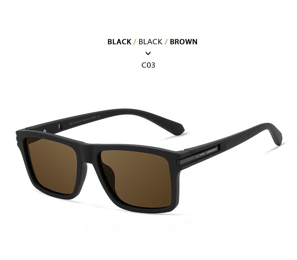 2026 new glasses polarized light color-changing square fashion sunglasses sun protection UV protection plastic sunglasses new 7918