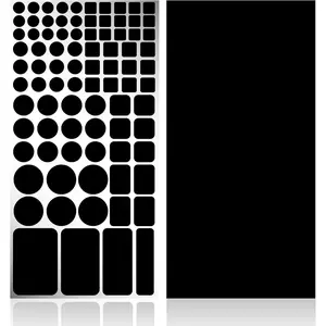 LED Light Blocking Blackout Stickers Covers for Electronics 2 Sheets 100% Dimming LED Lights (1 Cut Out + 1 Uncut)