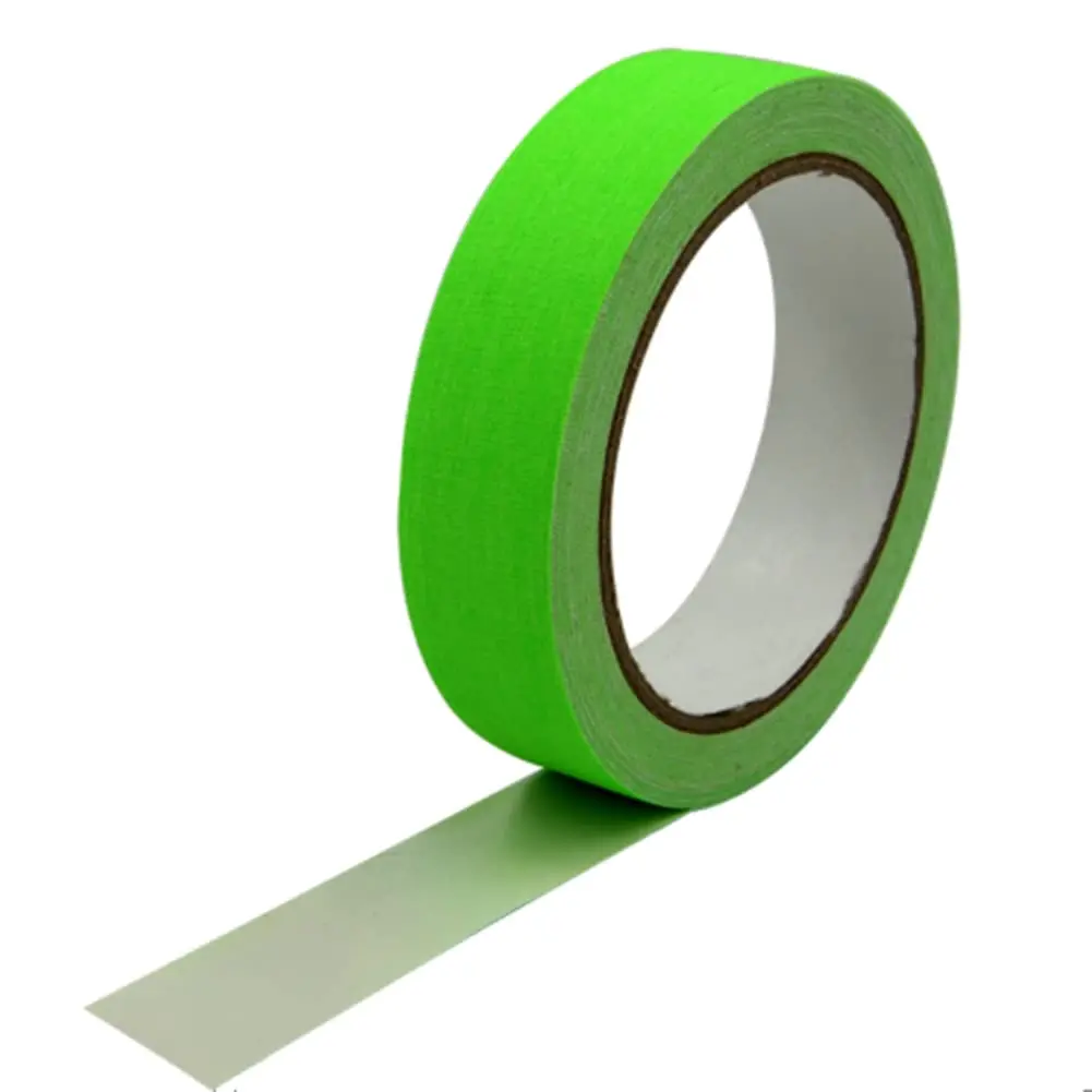 Fluorescent Green Gaffer Tape Neon Green Gaffers Spike Tape Black Light UV Reactive Fluorescent Spike Tape for Stage,Party Play Grid Floors Color Coding Art Crafts(1IN x 33 ) (Green)