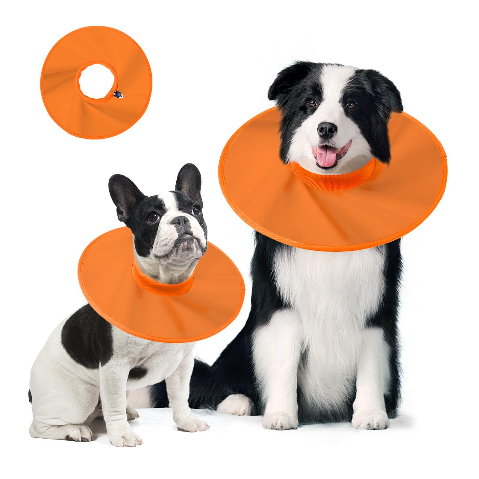 Dogs recovery collar, soft cone-shaped collar after surgery, waterproof and anti licking wound, adjustable, breathable E-collar, suitable for large/medium/small cats and dogs
