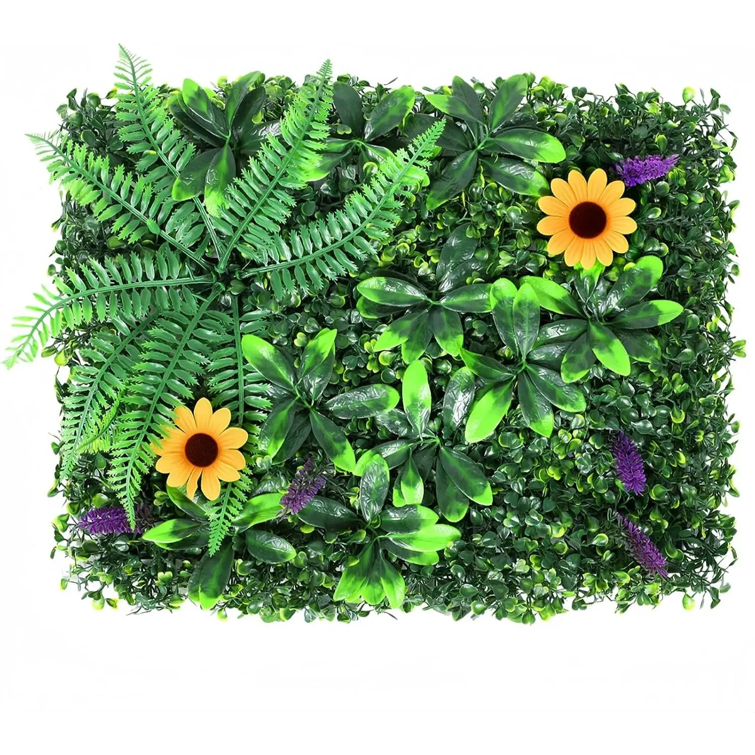 6 Pack Artificial Grass Wall, Greenery Boxwood Hedge Panels | 17"x13" Faux Flower  Wall Backdrop, UV-Anti Hedge  Fence Screen, for Indoor Outdoor Patio Garden Balcony