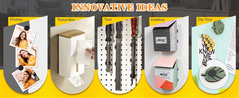 70 Pcs Round Magnets with Adhesive Backing, Flexible Self Adhesive Magnets For Crafts, Magnetic Tape, Magnetic Strips, Small Sticky Magnetic Dots For Hanging & Organizing Light Objects