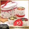 Cherry Pattern Lunch Box Set, 1 Set Including Lunch Box & Insulated Bag & Spoon & Chopsticks, Insulated Portable Bento, Travel Lunchbox, Containers for Food, Portable Lunch Container Bpa Free Compartments for Home Office School, Leakproof Bento Box