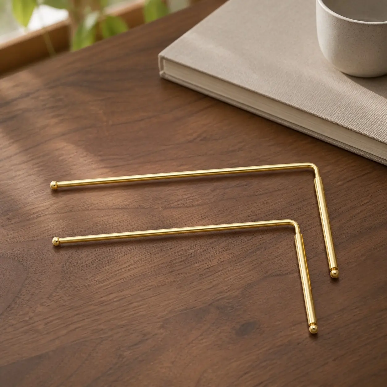 2PCS Dowsing Rods, Fixed L-Shaped Divining Rods with Rotating Handles, Ball Tips & White Box