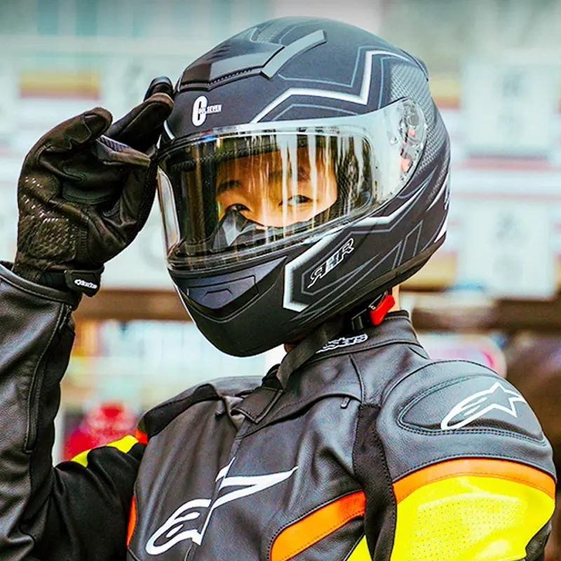Full Face Motorcycle Helmet for Men & Women, All Seasons Commute Riding Helmet, Certified DOT & GB A-Class 3C Safety Helmet