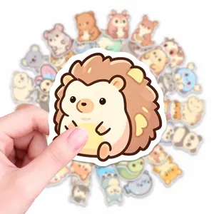 100 Sheets Cartoon Mini Animal Stickers, Cute Healing Dopey Expressions, Waterproof Tear-Resistant, Perfect for DIY Crafts and Decorations