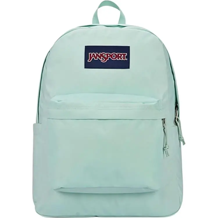JanSport Recycled Polyester Laptop Backpack for Men and Women – Minimalist Logo Design in Aqua Wave