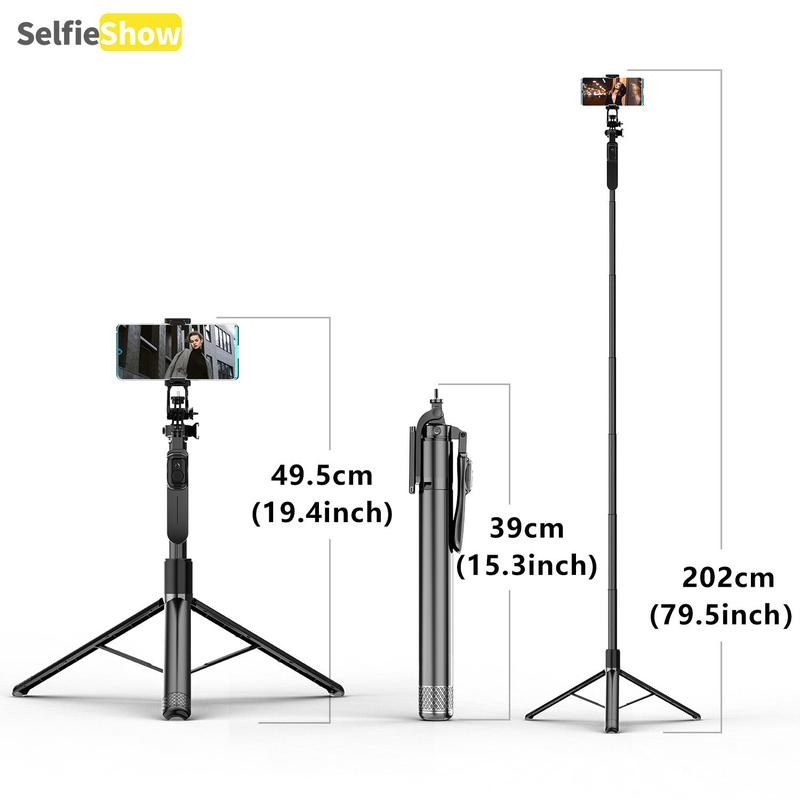 SELFIESHOW Selfie Stable Tripod, Portable Phone Tripod Stand with Remote Control, Smartphone Camera Accessories, Multifunctional Phone Tripod for Travel, Party, Live Streaming