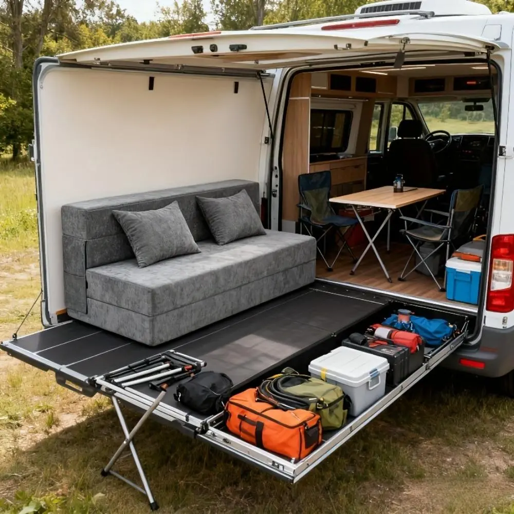 ORHOPUI RV Camping Sofa Bed, Car-mounted Mattress, Portable Folding Bed, Indoor Household Nap Bed, Outdoor Portable Nap Bed
