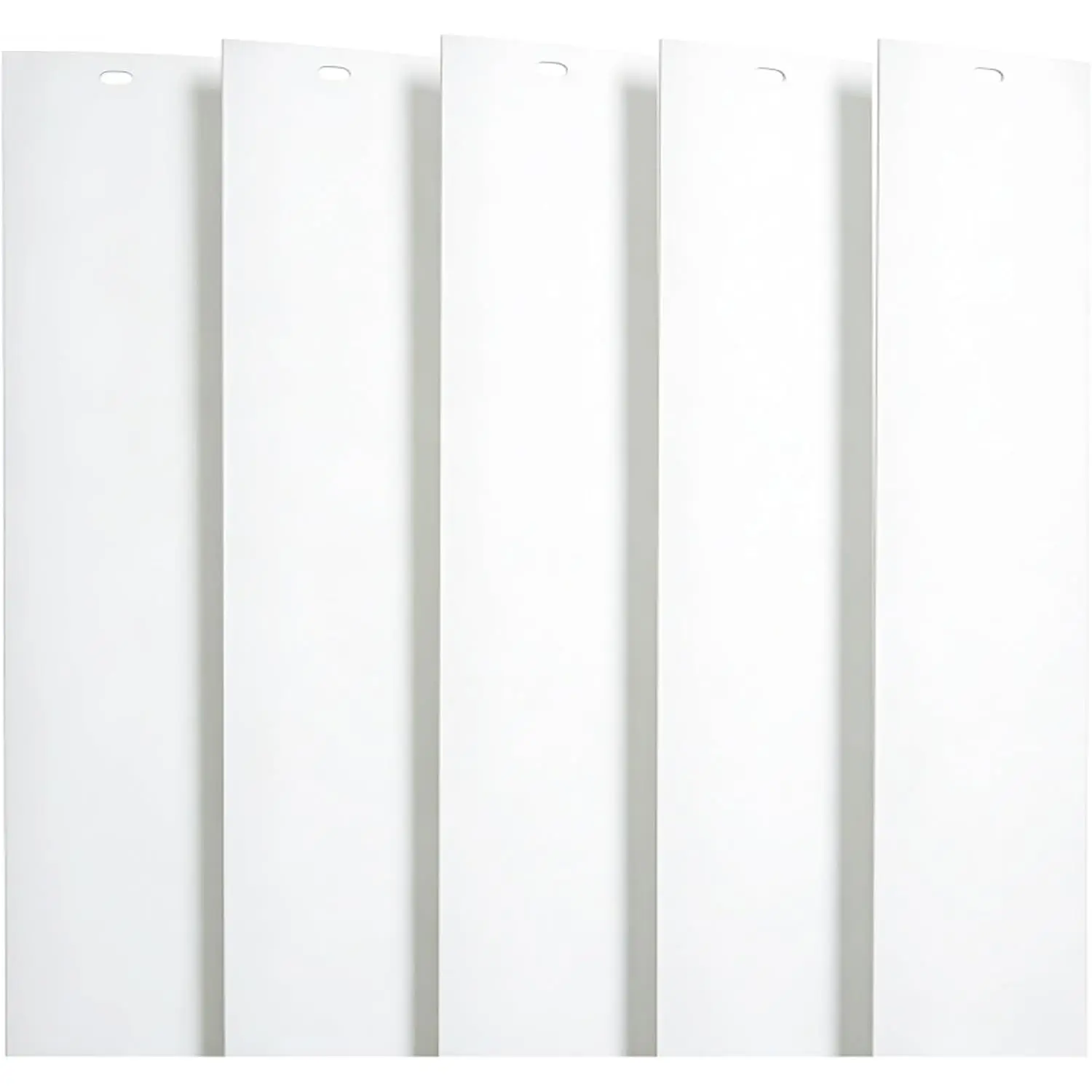 82.5" x 3.5" White PVC Vertical Blind Replacement Slats Curved Smooth (5 Pack)