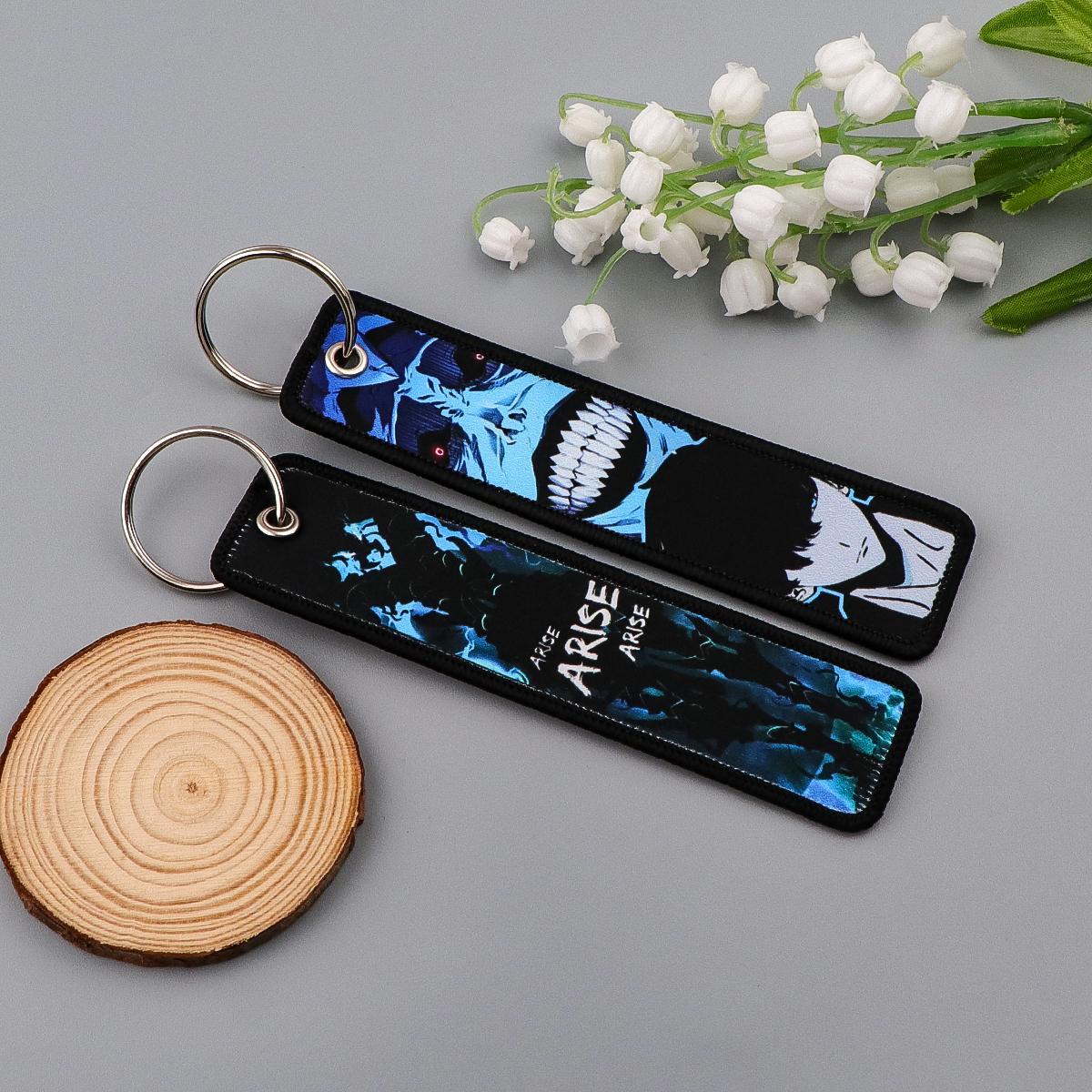 Cool Japanese Anime Man Key Fobs Holder Keychain for Motorcycles Manga Key Ring Key Tag Fashion Accessories Fans Gifts
