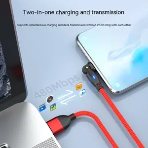 3A Fast Charging Data Cable for Android Type-C Mobile Smartphones, 180-Degree Bending Design, Game-Ready Electronic Cable, Micro-USB Compatible Alternative