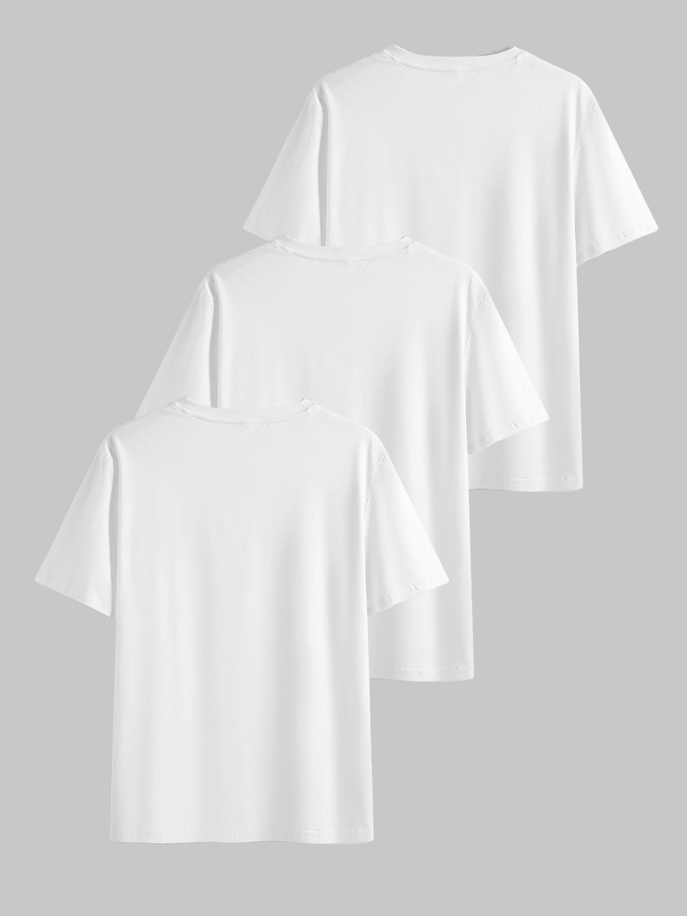 Men's Solid Color Round Neck Sleep Tee, Regular Fit Casual Soft Comfortable Short Sleeve PJ T-Shirt for Daily Home Wear, Men's Sleepwear for All Seasons