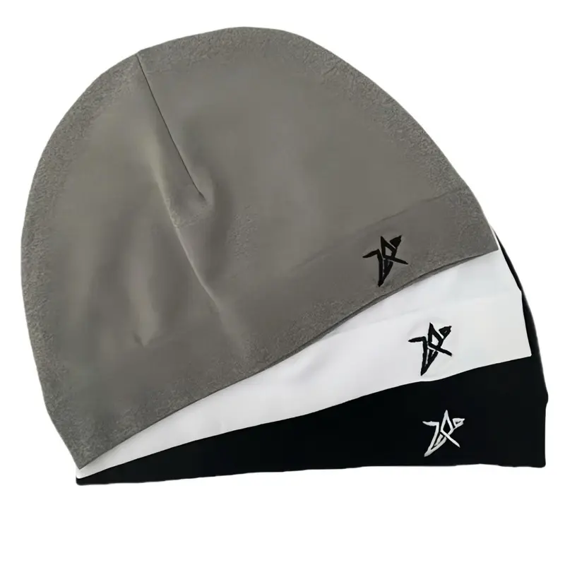 Star Embroidered Satin Lined Skull Cap, Adjustable High-Quality Elastic Design, Unisex Simple Eternal Style, Perfect Travel Companion, Casual Headwear