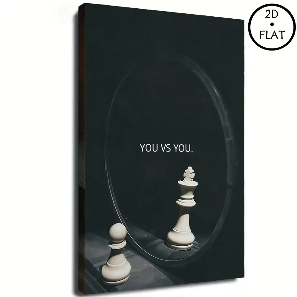 Luxury Inspirational Wall Decor, Artistic Canvas Print of Chess Wealth & Money Theme, Home Artwork for Living Room Decoration,  poster for boyfriend  , dopamine   Decor   items