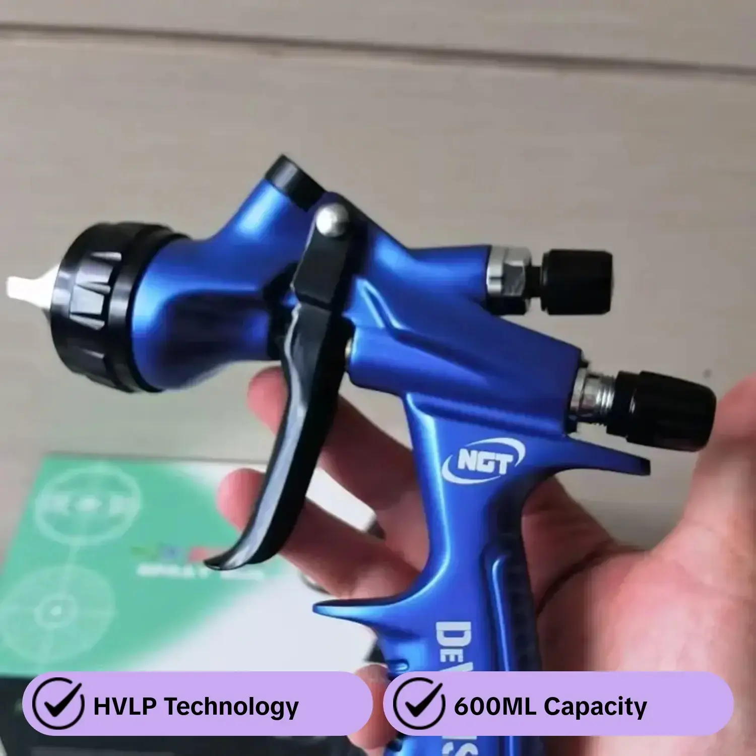 Devidiss Pro 600ML Hvlp Spray Gun, Professional Cold Airless Paint Sprayer, DIY Car Furniture Coating Tool, 1.3mm Nozzle Pressure, Paint Spraying Tool, Spray Painting Tool