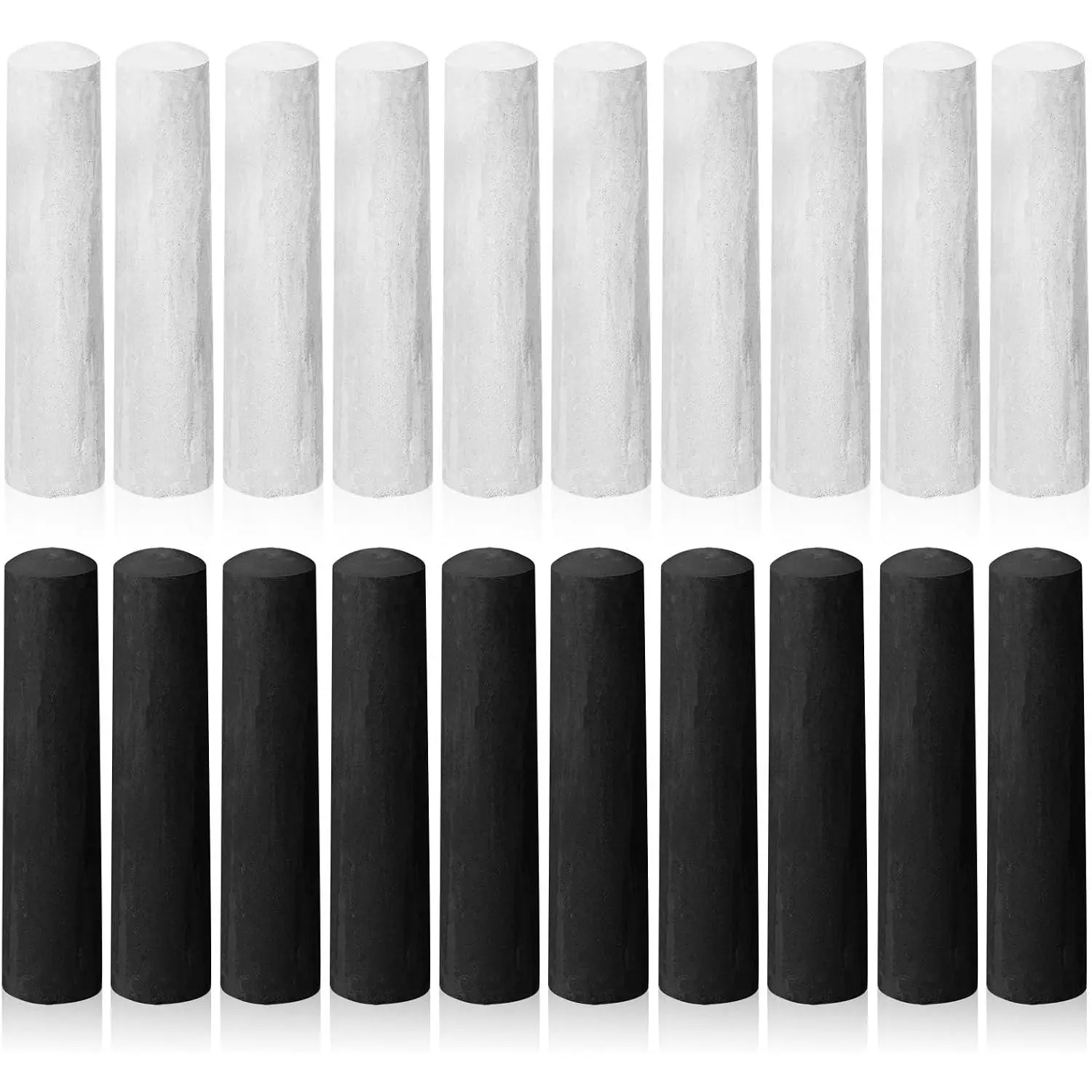 20 Pcs Sidewalk Chalks for Kids Non Toxic Jumbo Chalk for Party Gift Outdoor Art Classroom Play Painting (Black and White)