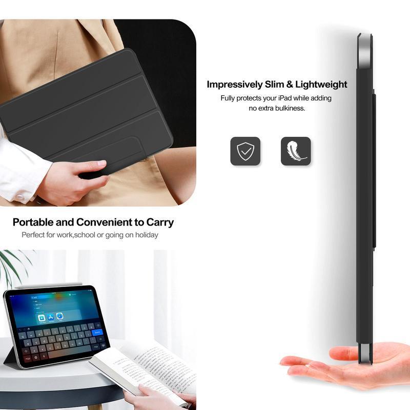 KENKE KENKE Magnetic Attachment Tablet Case, Slim Trifold Stand Tablet Protective Cover, Durable Tablet Protector Cover for iPad 2025 A16 iPad 10th Gen Mini 6 A17 Pro Air 4th Gen iPad Tablet Accessories #TOP PICKS