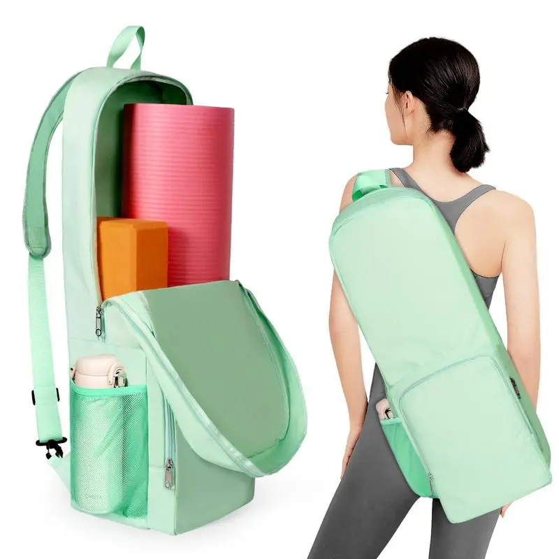 New Yoga Mat Bag - Large Capacity Waterproof Gym Backpack with Wet Compartment, Lightweight Fitness Gear Storage for Men & Women, Sport Yoga Accessories