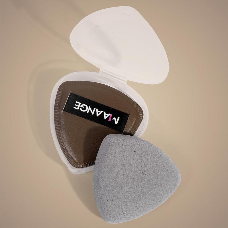 MAANGE 4pcs Bamboo Charcoal Marshmallow Air Cushion Puff with Storage Box, Powder Puff for Loose Powder, Face Makeup Sponge Soft Velour Triangle Powder Puffs Beauty Sponge, Cosmetics