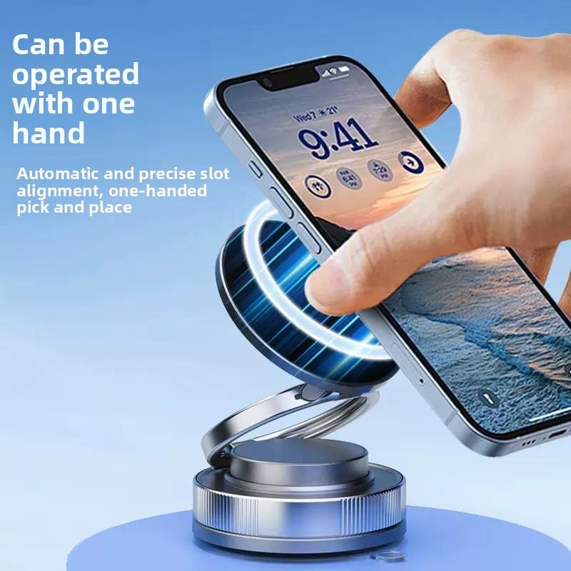 Foldable Magnetic Phone Mount for Car Dashboard 360 °     Rotating Strong Suction Phone Stand for iPhone Samsung Huawei GPS Navigation & Multi-Angle Viewing