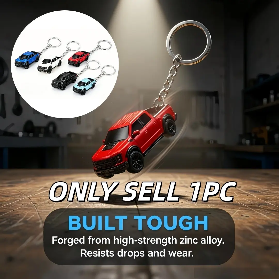 1 Pack Premium Metal Key Fob Keychain, Heavy‑Duty Anti‑Lost Key Ring Accessories, Durable Automotive Decor Gift Compatible with F‑150, Explorer, Mustang, Escape, Car Key Holder