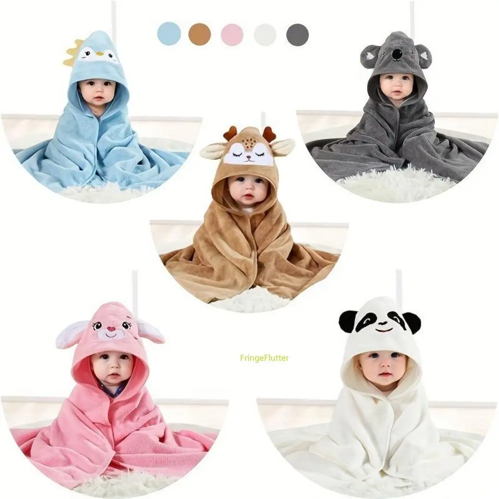 Premium Ultra Soft Absorbent Bath Towel 31.5×31.5 Inch / 80×80cm, Breathable Adorable Animal Pattern Towel, Multi-Purpose All-Season Essential