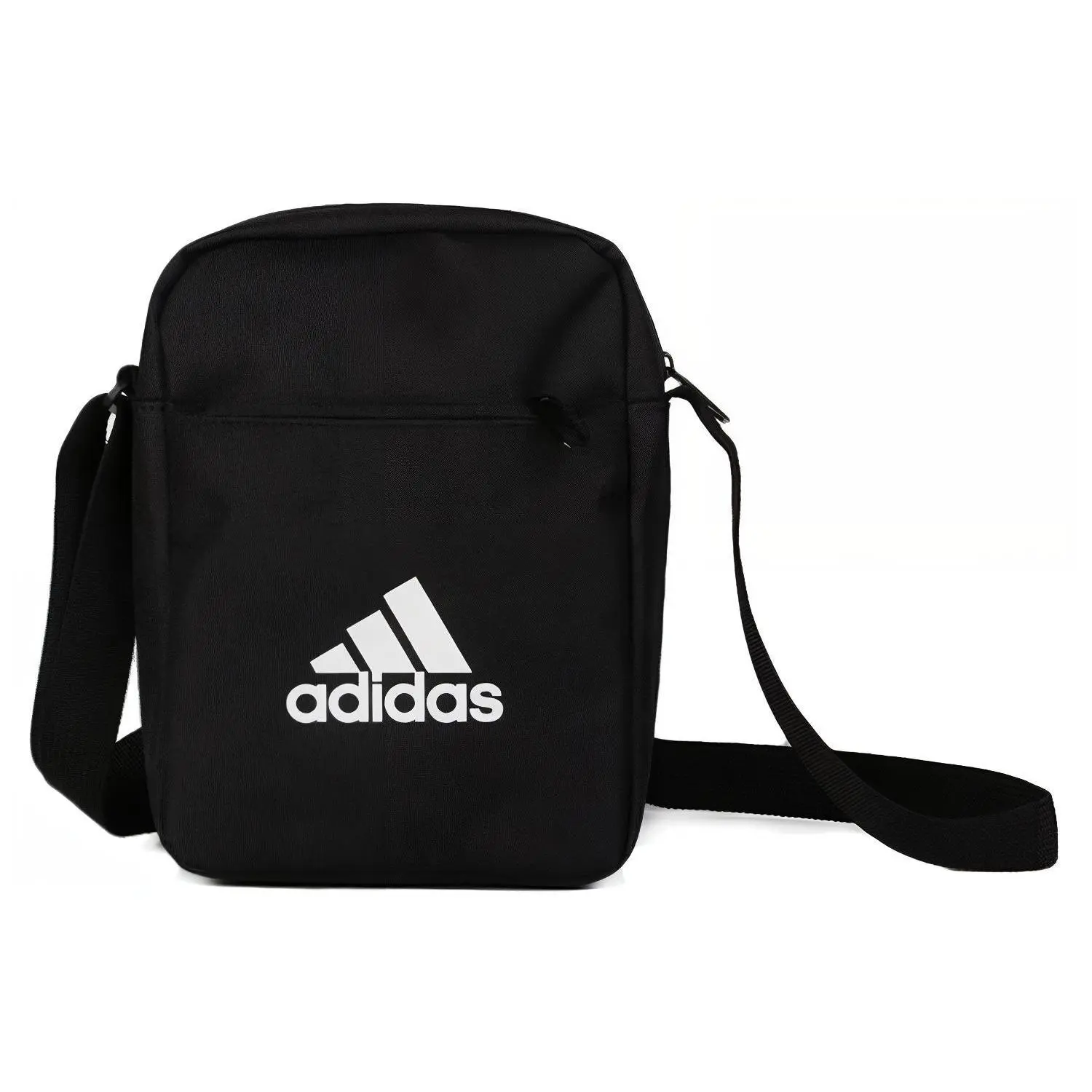 Adidas Classic Versatile Crossbody Bag for Men and Women – Adjustable Strap, Zip Closure, Polyester, Black