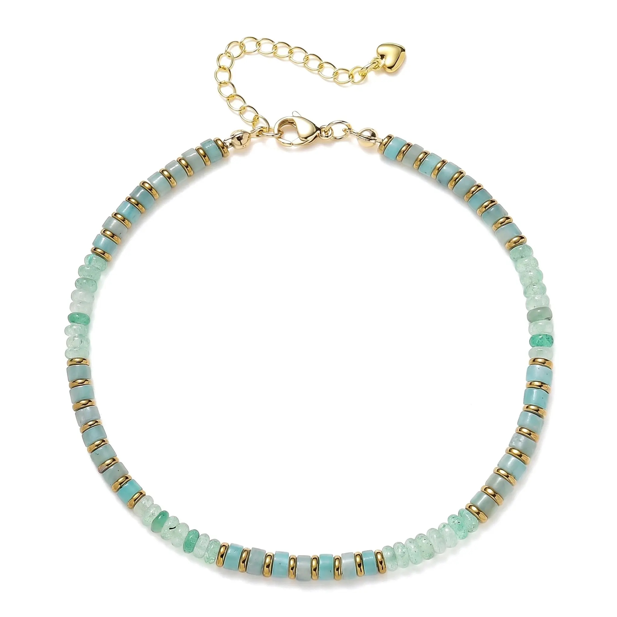 Women's Extendable Handwoven Gold Chain Anklet - Adjustable Bohemian Rice Beads, Turquoise Abacus Spacers, Geometric Agate - Female Party Travel Souvenir Gift, Exotic Fashion Costume Jewelry