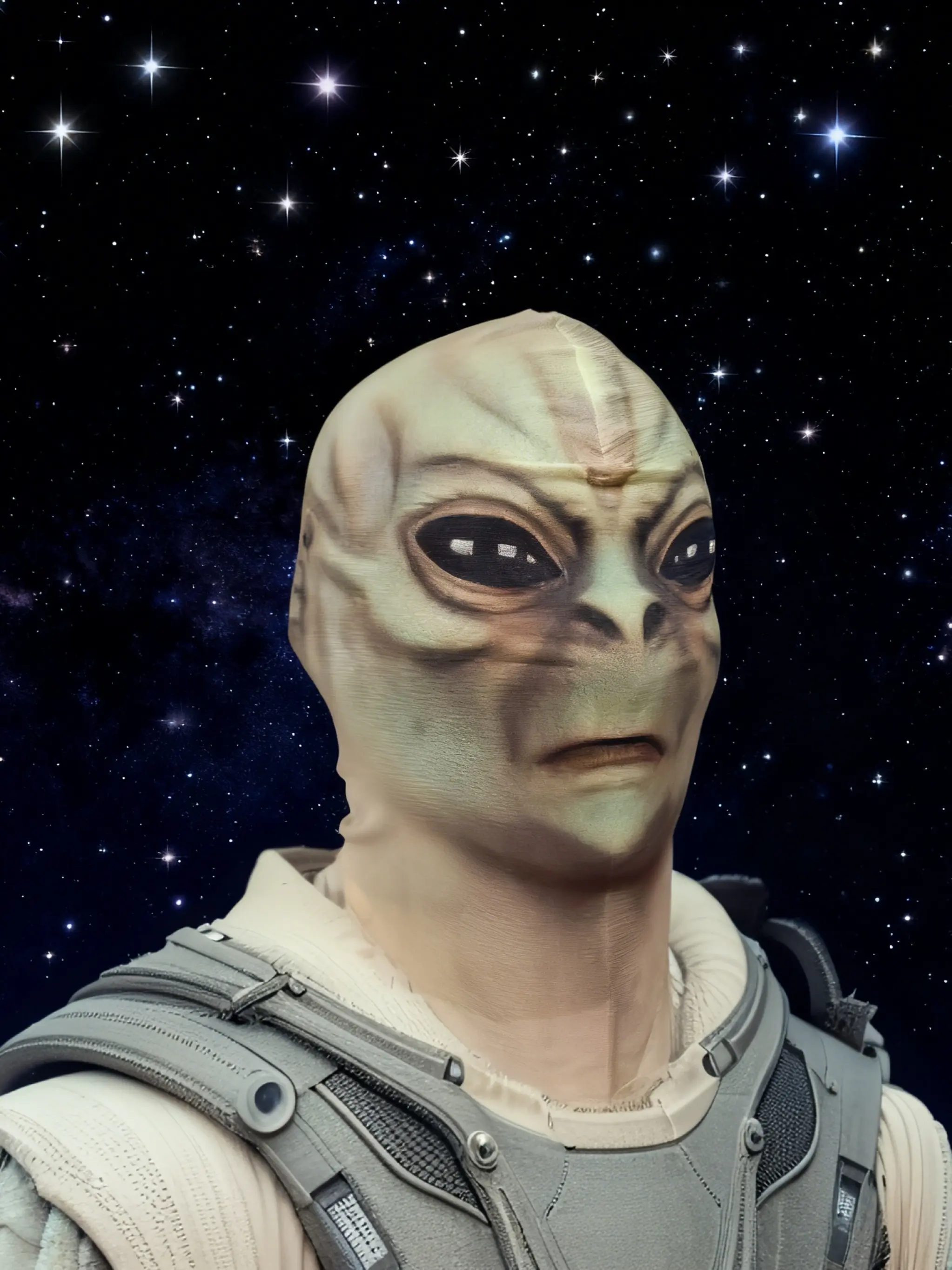 Halloween Alien Mask, Realistic Full Face Cover, Funny Costume Hood for Men Women, Street Style Headwear for All Seasons Party Dress Up
